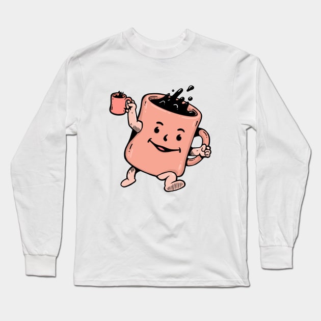 Kool Coffee (No Text Edition) Long Sleeve T-Shirt by Coffee Hotline